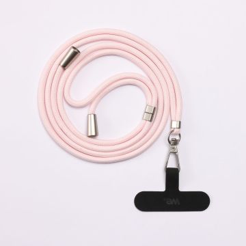 WE Tour de cou universel avec pad en microfibre - 1 accroche - Rose - 1,5m - Ajustable en longueur