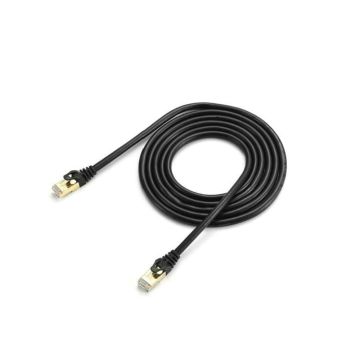 Câble RJ45 droit couleur noir - 5m S/STP Cat 7 avec snagless et connecteurs en or