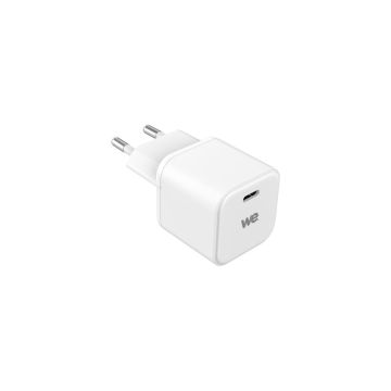 Bundle chargeur WE PC GaN 1 port USB-C 100W - PD3.0 + câble USB-C/USB-C 2m - Blanc