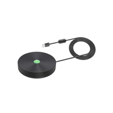 Microphone USB, design compact en métal, buton muet intégré, LED indicatif, plug&play, compatible avec tous les systèmes d'exploitation, idéal pour les visios