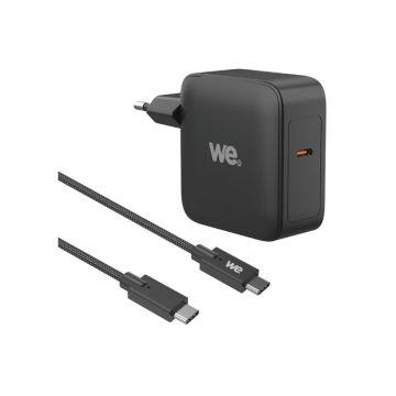 Bundle Chargeur WE GaN USB-C 100W + câble USB-C/USB-C - 2m - Noir