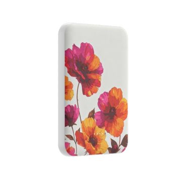 Batterie de secours MagSafe WE Pop 5000mAh - D&eacute;cors fleurs - 1 port USB-C - 20W max