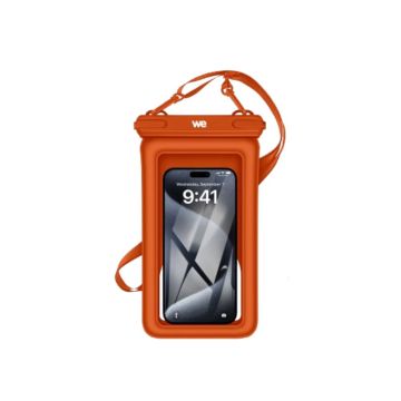 WE Pochette UNIVERSELLE WATERPROOF -  jusqu'à 7,2'' Orange - IPX8 - Pochette flottante max 300gr