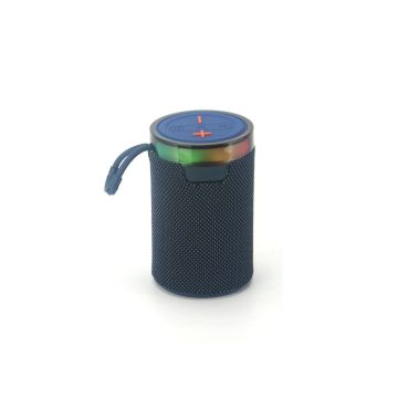 Enceinte bluetooth 36W, lecteur de cartes micro SD, batterie rechargeable 1200mAh, jeu de lumi&egrave;re, dragonne, 80*80*130mm