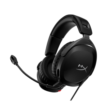 HyperX Cloud Stinger 2 noir - Casque Gamer filaire léger, son puissant, écouteurs rotatifs à 90°, HP 50mm,microphone pivotant avec coupure audio auto