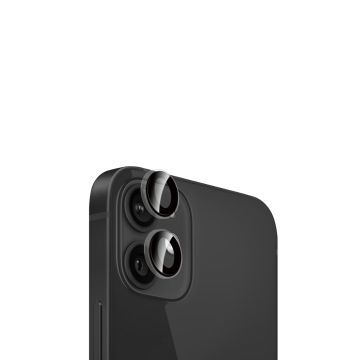 WE Lentilles de protection pour objectifs d'appareil photo iPhone 12/12 MINI transparent/noir (2 lentilles incluses)