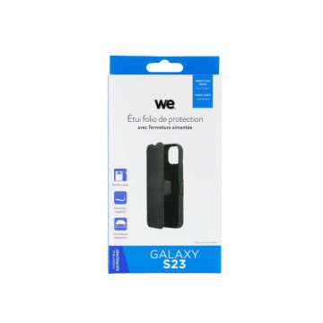 WE Etui folio FERMETURE AIMANTEE SAMSUNG GALAXY S23 Noir