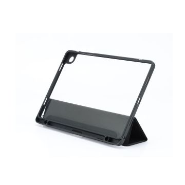 Etui folio WE pour tablette Samsung Galaxy Tab A9+ 2023/2025 // A11+ 11 2025 - Coloris noir - Fonction support - Dos transparent - Support stylet"