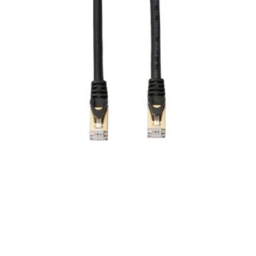 Câble RJ45 droit couleur noir - 10m S/STP Cat 7 avec snagless et connecteurs en or