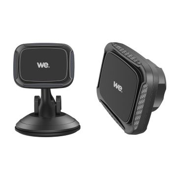 WE Support voiture universel pour smartphones : Fixation ventouse tableau de bord - support aimanté - Rotatif 360°