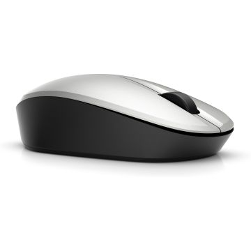 HP Dual Mode Silver Mouse 300, connection à deux ordinateurs via Bluetooth ou sans fil 2,4 GHz, autonomie jusqu'à 15 mois en usage quotidien 6CR72AA