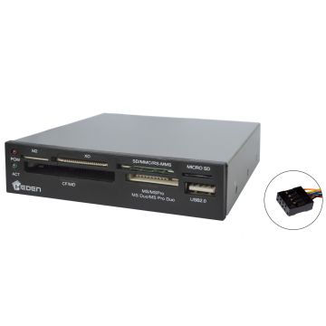 Lecteur carte memoir intern 3.5"HEDEN tt en1+1port USB,compatibl SDHC.