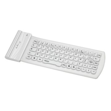 Mini Clavier Bluetooth en Silicone, Halterrego , Blanc