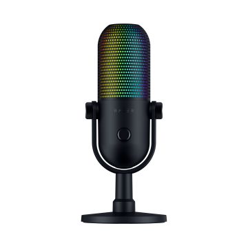 RAZER Seiren V3 Chroma Noir - Microphone USB RGB électrostatique supercardioïde, Tap-to-Mute, éclairage selon gameplay
