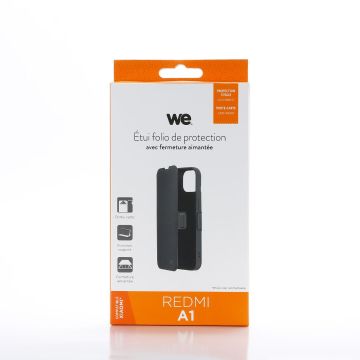 WE Etui folio AIMANTE XIAOMI REDMI A1 / A2 Noir