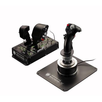 THRUSTMASTER HOTAS WARTHOG PC Joystick+panneau de contrôle+double Manette des gaz métal réplique de A-10C Technologie HEART 2960720