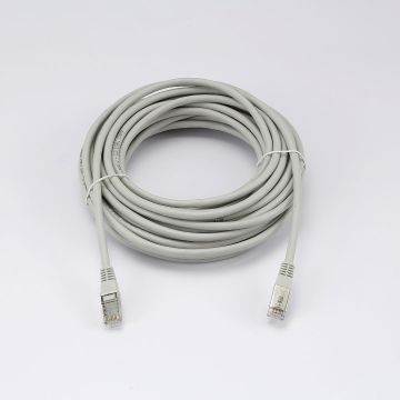 Câble RJ45 Male/Male droit CAT6 F/UTP - Longueur 10M - Gris - en sachet