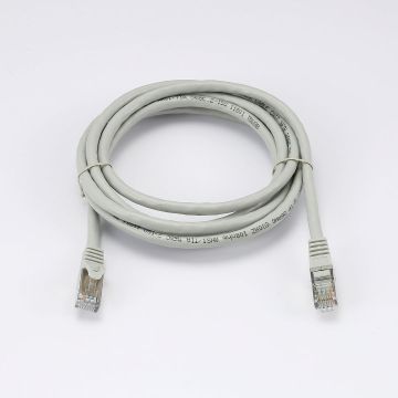 Câble RJ45 Male/Male droit CAT7 S/FTP - Longueur 2M - Gris - en sachet