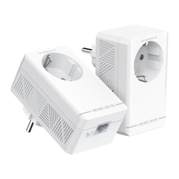 Kit CPL Gigabit AV1000 avec prise intégrée type F (lot de 2) Vitesse 1000Mbps |MSE1062 couleur Blanc