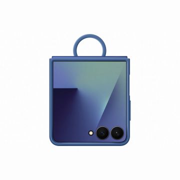 Galaxy Z Flip7 Coque silicone avec anneau Samsung Bleu Nuit EF-PF766TNEGWW