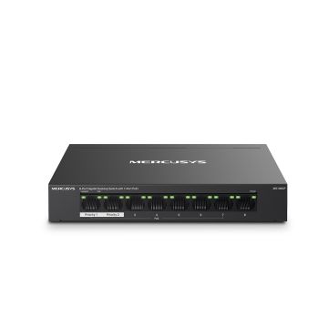 Boitier en métal Switch de bureau 8 ports Gigabit avec 7 ports PoE, 8 ports RJ45 10/100/1000 Mbps Longue portée jusqu'à 250 m