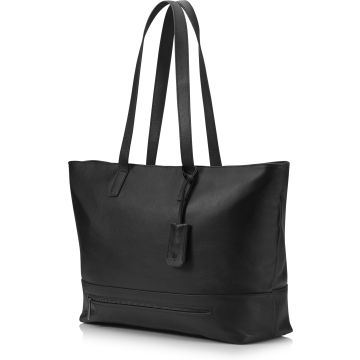 Sac cabas HP Spectre 15.6' TechTote cuir Noir avec bandoulière, Produit revêtu 100% cuir pleine fleur, pochette accessoires techniques 33,2 x 56 x13,2cm