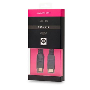 Câble HDMI mâle/mâle - 1m50 noir inclinable à 180°