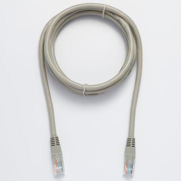 Câble RJ45 droile mâle 2m blindage U/UTP - CAT 6 - coloris gris