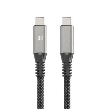 Câble USB-C/USB-C mâle/mâle 1m - USB 4.0 - charge 240W (3A/20V) - 40Gbps - tressé - connecteurs renforcés