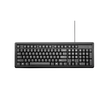 HP Keyboard 100 AZERTY, 1er prix, clavier durable qui maximise la productivité de l'ordinateur, clavier numérique grand format