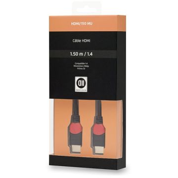 Câble HDMI 1.4 mâle/mâle (3D) 2160p - 1.50 m - Fiches Or