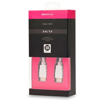 Câble HDMI mâle/mâle blanc 3M