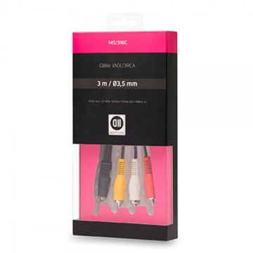 Câble Jack3,5mm mâle/3RCA mâle 1m50