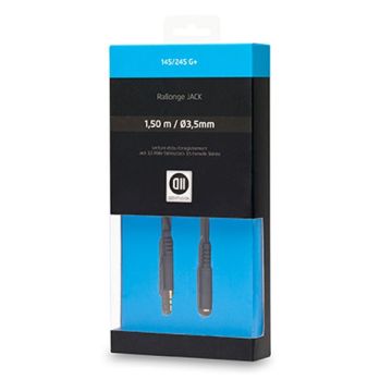 Câble Jack 3,5 mm mâle/femelle1.50m Fiches Or