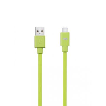 Câble USB-C mâle/USB A mâle plat 1 m - USB 3.1 gen 2 - vert ne s'emmêle pas