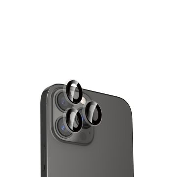 WE Lentilles de protection pour objectifs d'appareil photo iPhone 15 PRO/15 PRO MAX transparent/noir (3 lentilles incluses)