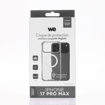 WE Coque de protection MAGSAFE IPHONE 17 PRO MAX Transparent - Antichocs