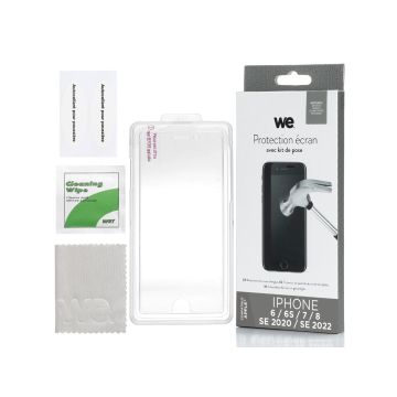 WE Verre trempé APPLE IPHONE 6 /6S / 7 / 8 / SE 2020 / SE 2022 - Avec kit de pose
