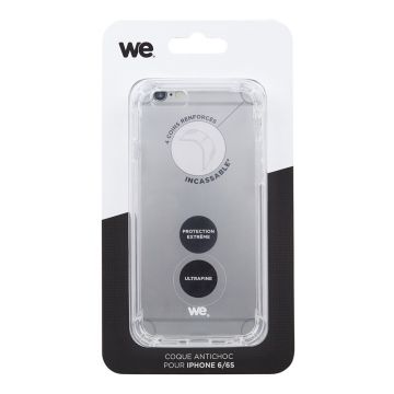 We coque de protection ANTI-CHOCS APPLE IPHONE 6 / 6S Transparent
