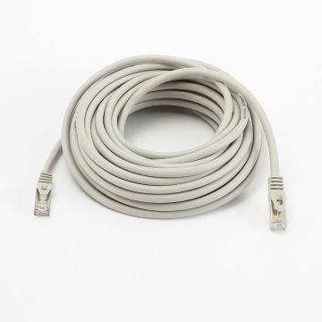 Câble RJ45 Male/Male droit CAT8 S/FTP - Avec snagless - Longueur 10M - Gris - en sachet