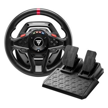THRUSTMASTER T128 PC/PS4/PS5 Retour de force optimise, Palettes magnetiques Pedialier magnétiques 2 pedales 4160781