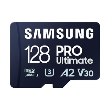CARTE MEMOIRE SAMSUNG 128 Go MICRO-SD PRO Ultimate avec lecteur USB Classe 10 Lecture 200 Mo/s Ecriture 130 Mo/s MB-MY128SB/WW