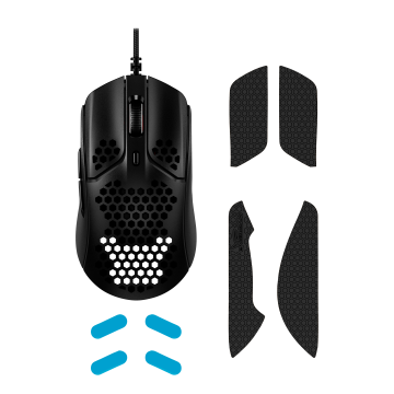 HyperX Pulsefire Haste Noir - Souris filairE - PC, PS5, PS4, Xbox Series X|S, et Xbox One, Compatibilité logicielle: HyperX NGENUITY, Éclairage RGB LED