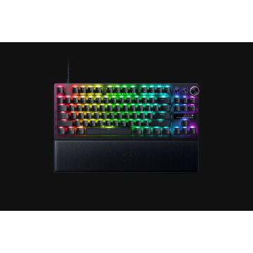 RAZER Huntsman V3 Pro Tenkeyless - Clavier jeu AZERTY Switches Optiques Analogiques - 4 touches multimedias - Touches en PBT