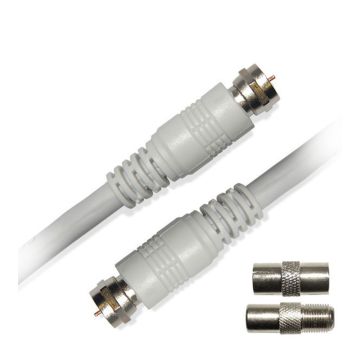 Câble SAT mâle - 10 m 2 adaptateurs