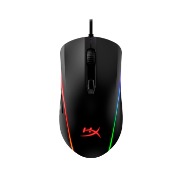 Souris filaire HyperX Pulsefire Surge Noir, Effets lumineux RGB dynamiques, Six touches programmables, compatible PC, PS5, PS4, Xbox Series X|S et Xbox One.