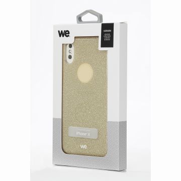 We coque de protection PAILLETTES APPLE IPHONE X Or