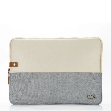 HOUSSE sleeve PC 14,1 '' bicolore Beige/Gris, protection antchoc, attache antivol , dimensions: 355*25*260mm 355x25x260