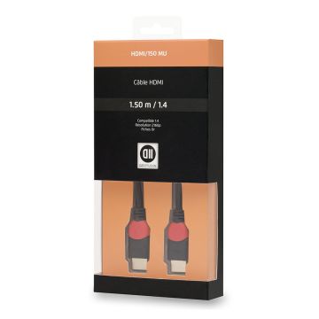 Câble HDMI 1.4 mâle/mâle (3D) 2160p - 1.50 m - Fiches Or