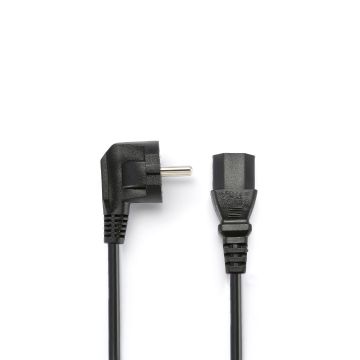 Câble alimentation secteur CEE7/C13 - Longueur 1.5M - Noir - en sachet